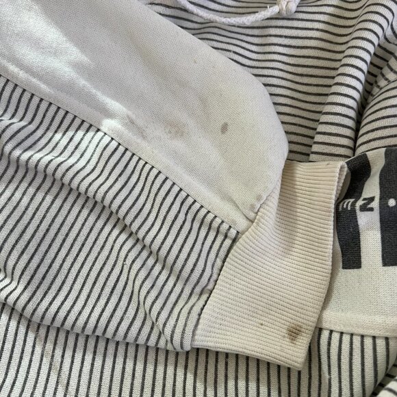 Vintage 1980s/90s Todays News Outdoor Life Striped Hoodie Sweatshirt - Picture 9 of 10